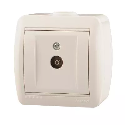 Розетка TV ОП Ната проходная бел. LEZARD 710-0200-129 Розетка TV ОП Ната проходная бел. LEZARD 710-0200-129
