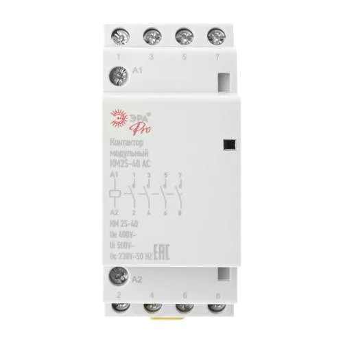 Контактор модульный КМ25-40 AC PRO NO-902-298 ЭРА Б0049163 фото 5 Контактор модульный КМ25-40 AC PRO NO-902-298 ЭРА Б0049163 фото 5