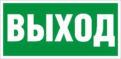 Наклейка "Выход" ПЭУ 010 (130х260) СТ 2502000270 Наклейка "Выход" ПЭУ 010 (130х260) СТ 2502000270