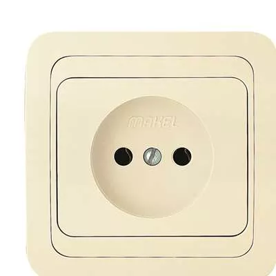 Розетка 1-м СП Mimoza 16А IP20 без заземл. крем/крем Makel 25022 Розетка 1-м СП Mimoza 16А IP20 без заземл. крем/крем Makel 25022