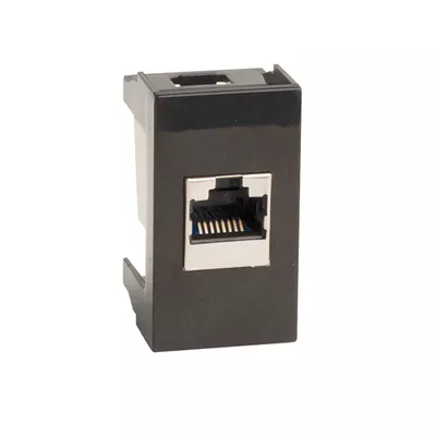Розетка компьютерная 1-м Viva RJ45 CAT.5E черн. DKC 45238 Розетка компьютерная 1-м Viva RJ45 CAT.5E черн. DKC 45238
