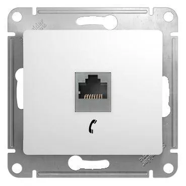 Механизм розетки телеф. 1-м СП Glossa RJ11 бел. SchE GSL000181T Механизм розетки телеф. 1-м СП Glossa RJ11 бел. SchE GSL000181T