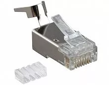 Разъем RJ45(8P8C) PLUG-8P8C-UV-C6-TW-SH-10 под витую пару кат.6 экранир. универс. (уп.10шт) Hyperline 49340