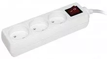 Удлинитель 3х3м без заземл. 10А IP20 УЗК с выкл. ПВС 2х0.75 IEK WYP10-06-03-03-K-N