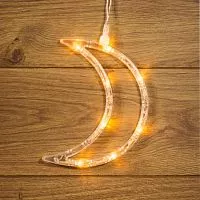 Фигура светодиодная "Месяц" 185х145х10мм 8LED тепл. бел. 1Вт 4.5В IP20 на присоске элементы питания 3хAAA (в компл.) Neon-Night 501-014