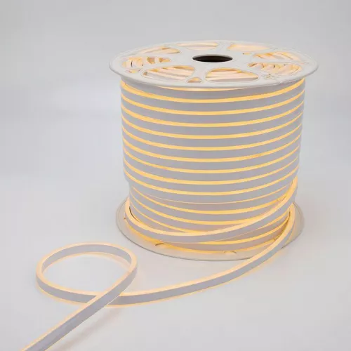 Шнур светодиодный гибкий неон LED SMD 8х16мм 120LED/м двустор. тепл. бел. (уп.100м) Neon-Night 131-096 фото 7