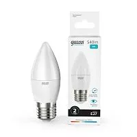 Лампа светодиодная Elementary Candle E27 8Вт 4100К Gauss 33228