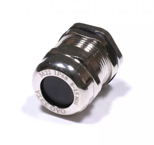 Ввод кабельный М22 латунь Dкаб. 8-15 IP68 ЗЭТАРУС zeta30113