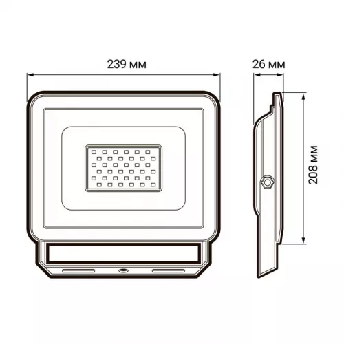 Прожектор светодиодный СДО-10 100Вт 6500К IP65 230В GR ФАZА 5033641 фото 5