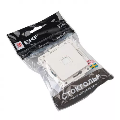Механизм розетки Phone 1-м Стокгольм бел. PROxima EKF EYT01-034-10 фото 6