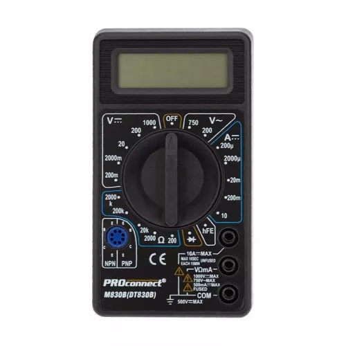 Мультиметр портативный M830B(DT830B) PROCONNECT 13-3011 фото 3