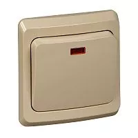 Выключатель 1-кл. СП Этюд 10А IP20 с подсветкой крем. SchE BC10-005K