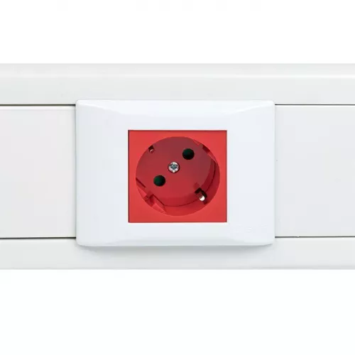 Розетка 45х45 PRO 45град. с заземл. красн. EKF E6MR16-028-70-45 фото 7