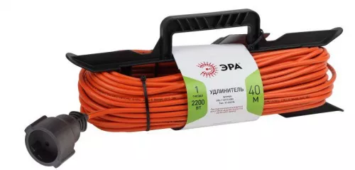 Удлинитель силовой UFx-1-2x1.0-40m-IP44 на рамке б/з 1 гнездо 40м ПВС 2х1 Эра Б0046824