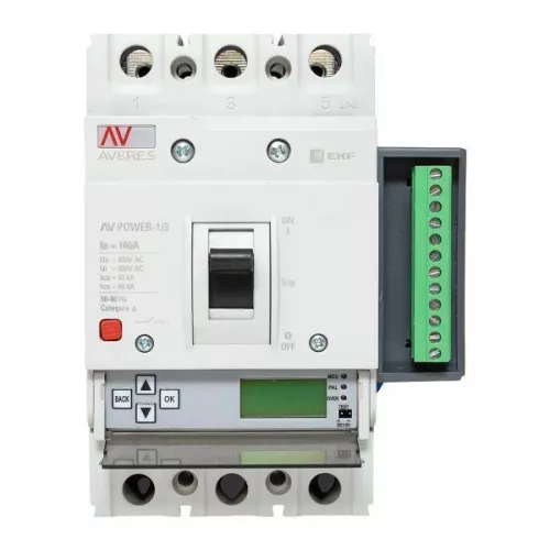 Выключатель автоматический 3п 160А 50кА AV POWER-1/3 ETU6.2 AVERES EKF mccb-13-160-6.2-av фото 8