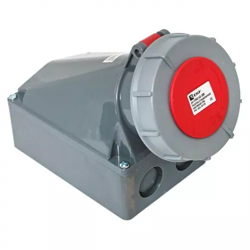 Розетка стационарная наружная 1342 3Р+РЕ 63А 380В IP67 PROxima EKF ps-1342-63-380 фото 7
