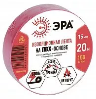 Изолента ПВХ 15ммх20м красн. ЭРА C0036550