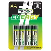 Элемент питания алкалиновый LR6-4BL ECO (блист.4шт) Трофи Б0017046