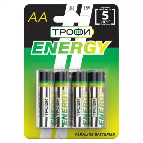 Элемент питания алкалиновый LR6-4BL ECO (блист.4шт) Трофи Б0017046