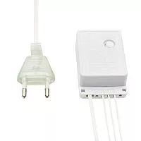 Гирлянда светодиодная универсальная 10м 100LED тепл. бел. 4Вт IP20 с контроллером 8 режимов провод прозр. ПВХ Neon-Night 303-063
