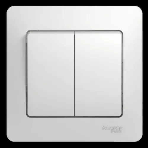Выключатель 2-кл. СП Glossa 10А IP20 (сх. 5) 10AX в сборе бел. SchE GSL000152