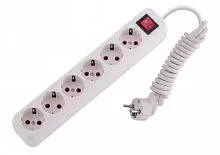 Удлинитель 6х2м с заземл. 16А IP20 с выкл. LEZARD 720-0602-602