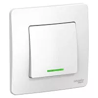 Выключатель 1-кл. СП Blanca 10А IP20 (сх. 1) 250В с подсветкой бел. SchE BLNVS010111
