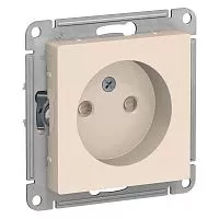 Механизм розетки 1-м СП AtlasDesign 16А без заземл. защ. шторки беж. SchE ATN000249