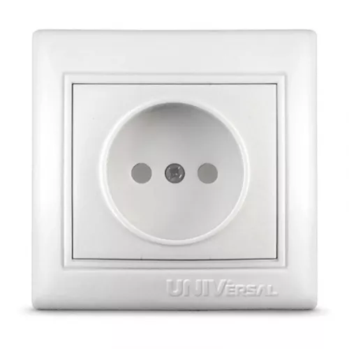 Розетка 1-м СП Севиль 16А IP20 защ. шторки без заземл. бел. Universal С0047 Розетка 1-м СП Севиль 16А IP20 защ. шторки без заземл. бел. Universal С0047