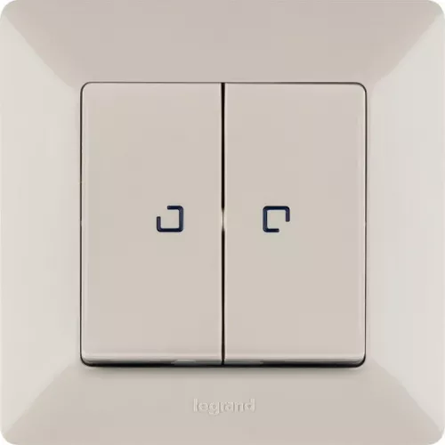 Механизм выключателя 2-кл. СП Valena Life 10А IP20 250В 10AX с подсветкой с лиц. панелью сл. кость Leg 752528 фото 4