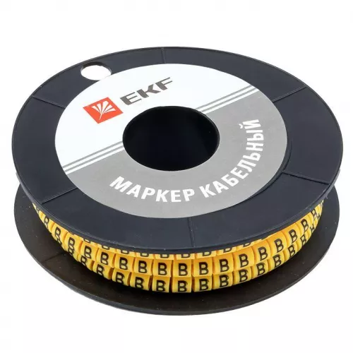 Маркер каб. 6.0кв.мм "B" (ЕС-3) (уп.350шт) EKF plc-KM-6-B фото 2