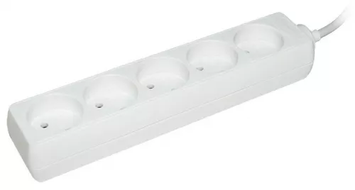 Удлинитель 5х5м без заземл. 10А IP20 У5 ПВС 2х0.75 IEK WYP10-06-05-05-N