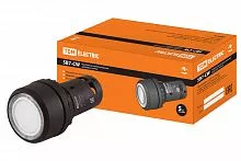 Кнопка SB7-CW3161-220V(LED) d22мм 1з белая TDM