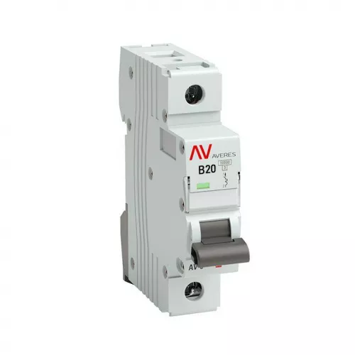 Выключатель автоматический модульный 1п B 20А 10кА AV-10 AVERES EKF mcb10-1-20B-av