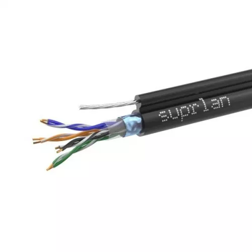 Кабель FTP 4х2х24AWG кат.5е медь с тросом Standart 305м (м) SUPRLAN 01-1026 Кабель FTP 4х2х24AWG кат.5е медь с тросом Standart 305м (м) SUPRLAN 01-1026