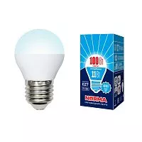 Светодиодная лампа Volpe LED-G45-11W/NW/E27/FR/NR. Форма шар, матовая. UL-00003834