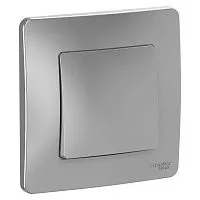 Переключатель 1-кл. СП Blanca 10А IP20 (сх. 6) 250В алюм. SchE BLNVS010603