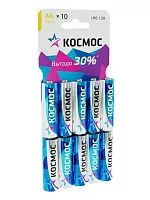 Элемент питания алкалиновый LR6 10хBL КОСМОС KOCLR610BL