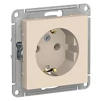 Механизм розетки 1-м СП AtlasDesign 16А с заземл. беж. SchE ATN000243