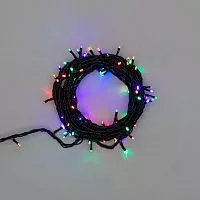 Гирлянда светодиодная "Твинкл Лайт" 10м 100LED мультиколор 10Вт 220В IP65 с контроллером 8 режимов провод черн. ПВХ Neon-Night 303-139
