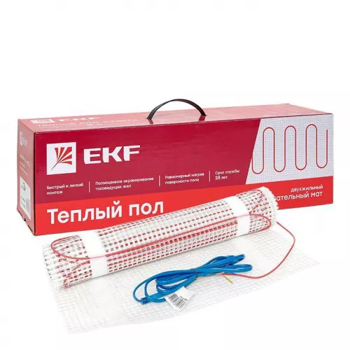 Комплект "Теплый пол" (мат) двухжил. "Уют" 3кв.м 450Вт Proxima EKF nm2-450-3 фото 3