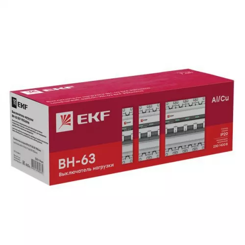 Выключатель нагрузки 3п 40А ВН-63 PROxima EKF SL63-3-40-pro фото 4