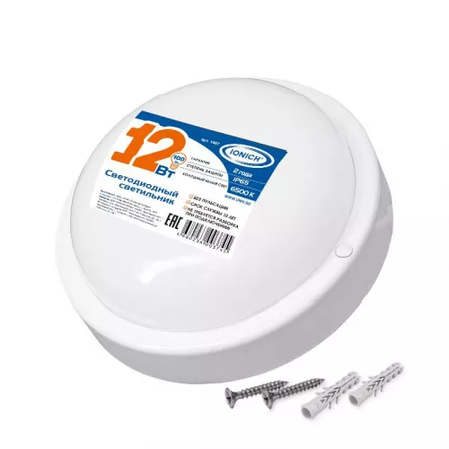 Светильник светодиодный ЖКХ ILED-SMD2835-СПП-12-970-220-6.5-IP65-R IONICH 1467