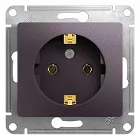 Механизм розетки 1-м СП Glossa 16А IP20 250В с заземл. сиренев. туман SchE GSL001443