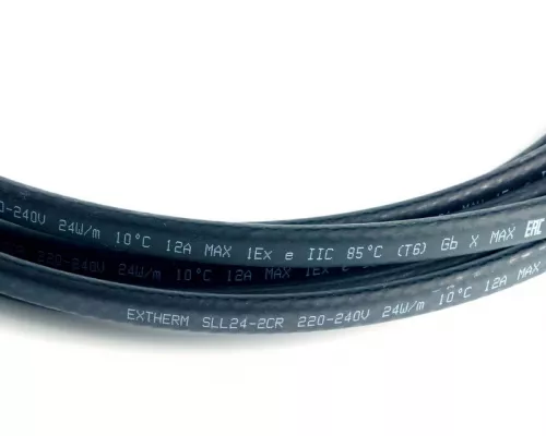 Кабель нагрев. саморег. 20Вт/м с экраном 220В сертификат Ex 16AWG (термопласт) EXTHERM SLL20-2CR фото 5 Кабель нагрев. саморег. 20Вт/м с экраном 220В сертификат Ex 16AWG (термопласт) EXTHERM SLL20-2CR фото 5
