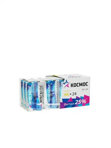 Элемент питания алкалиновый LR6 пласт. бокс (уп.24шт) Космос KOCLR6_24BOX