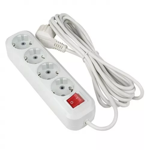 Удлинитель 4х5м с заземл. 16А IP20 "Эксперт" 3.5кВт ПВС 3х1 с выкл. EKF UBA16-310-4-05i