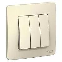Выключатель 3-кл. СП Blanca 10А IP20 (сх. 1+1+1) 250В молочн. SchE BLNVS100502