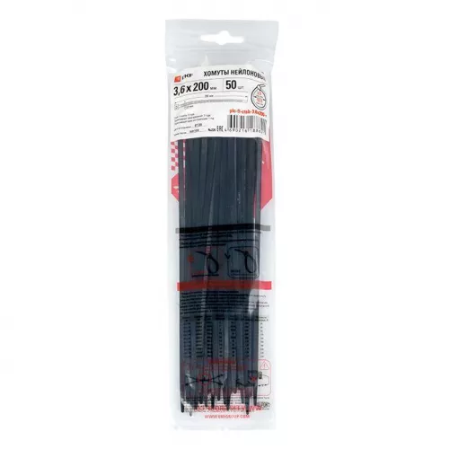 Хомут P6.6 3.6x200 FlexLock стандартный черн. (уп.50шт) PROxima EKF plc-fl-ctsb-3.6x200-r фото 4
