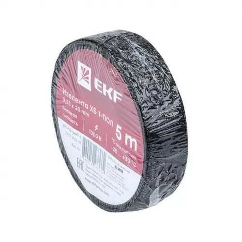 Изолента ХБ 1-ПОЛ 20мм (рул.5м) (70г) PROxima EKF plc-hb-pol1-4 фото 3 Изолента ХБ 1-ПОЛ 20мм (рул.5м) (70г) PROxima EKF plc-hb-pol1-4 фото 3